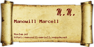 Manowill Marcell névjegykártya